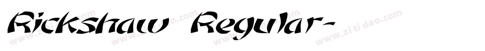 Rickshaw Regular字体转换